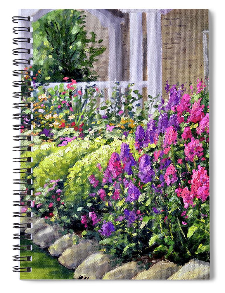 Garden Spiral Notebook featuring the painting Phlox In Bloom by Rick Hansen