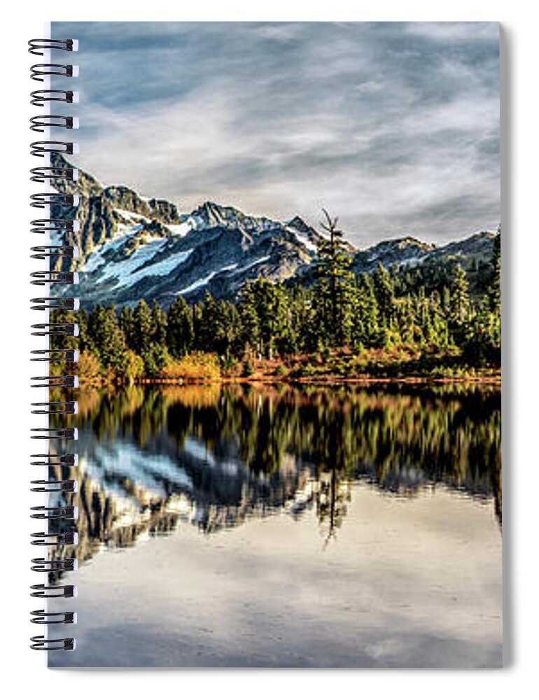 Landscape Spiral Notebook featuring the photograph Picture Lake Summer by Tony Locke