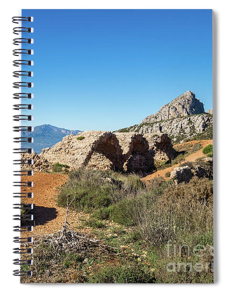 Mountain Landscape Spiral Notebook featuring the photograph Picturesque ruins of a fortress by Adriana Mueller