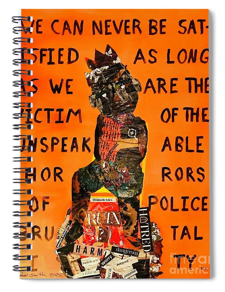 Mixed Medium Spiral Notebook featuring the painting Pieces Of A Dream by D Powell-Smith