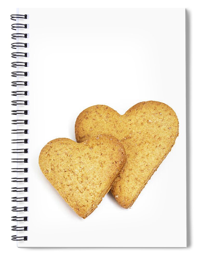 Background Spiral Notebook featuring the photograph Pieces of heart shaped gingerbread by Viktor Wallon-Hars