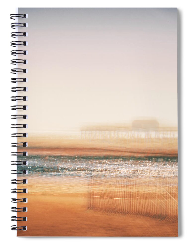  Spiral Notebook featuring the photograph Pier by Steve Stanger