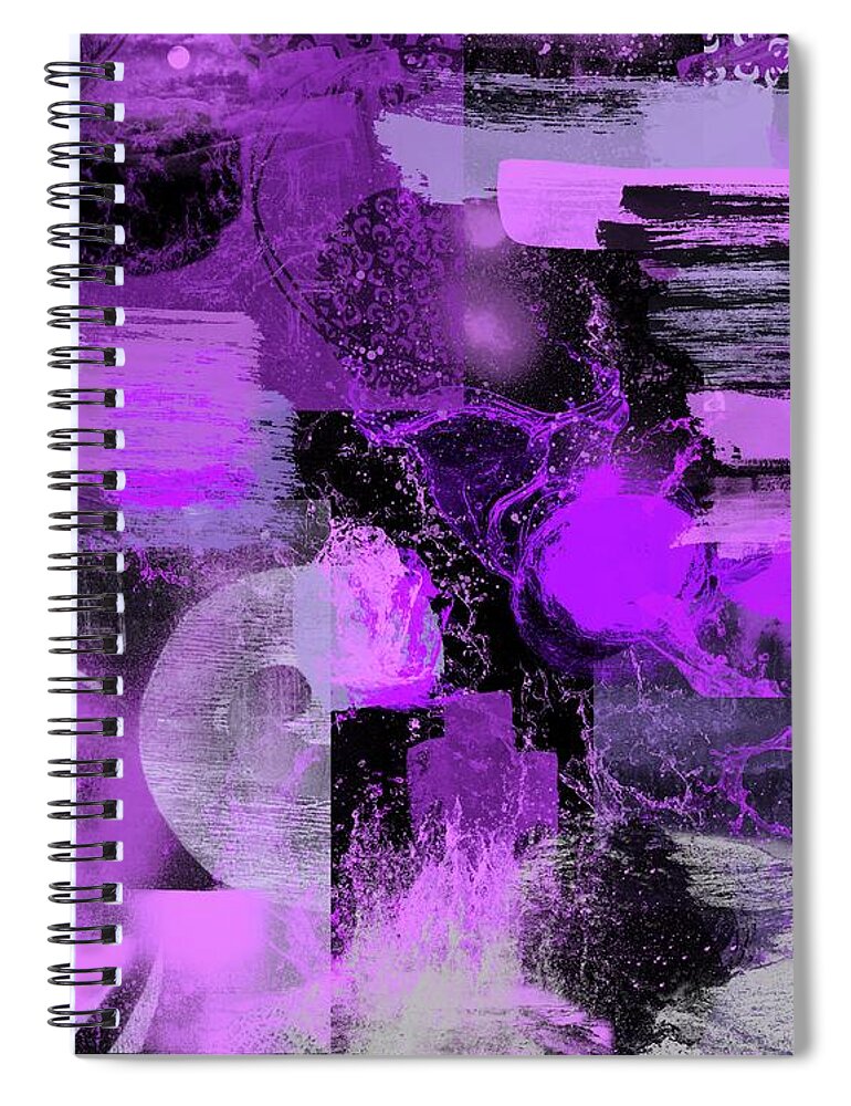 Pink Cloud Dreams Spiral Notebook featuring the digital art Pink Cloud Dreams by Ruth Harrigan