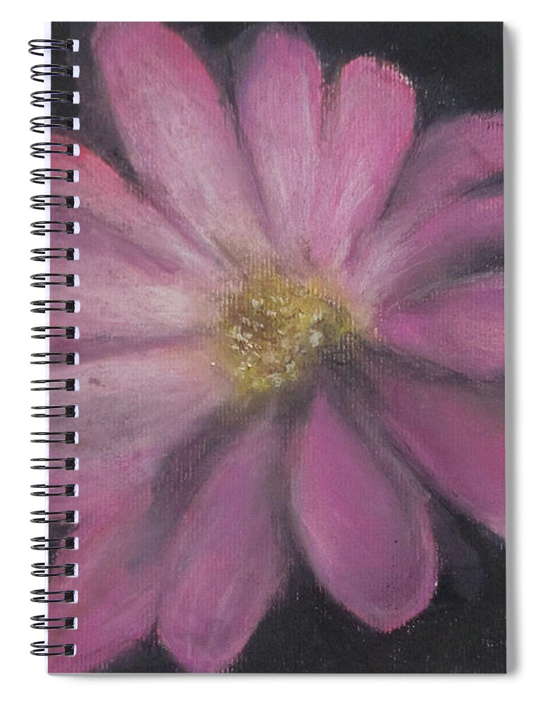 Flower Spiral Notebook featuring the painting Pink Flower by Jen Shearer