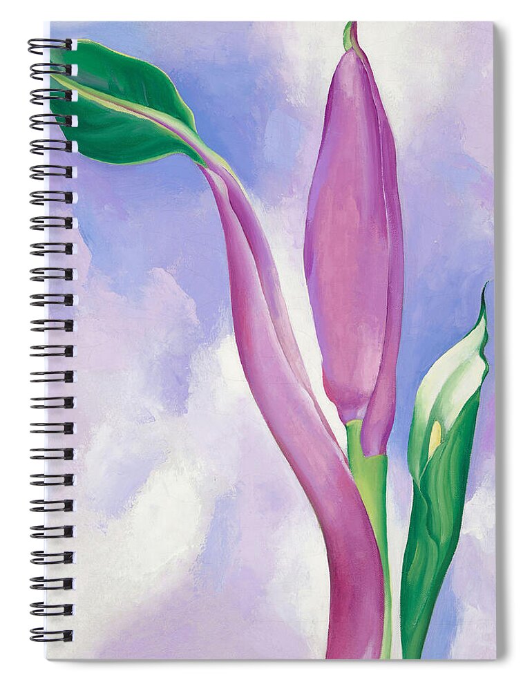 Georgia O'keeffe Spiral Notebook featuring the painting Pink Ornamental Banana by Georgia O'Keeffe