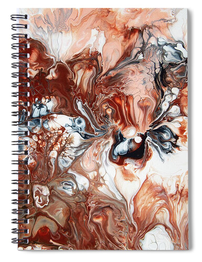 Pink Spiral Notebook featuring the painting Pink Rose by Katrina Nixon