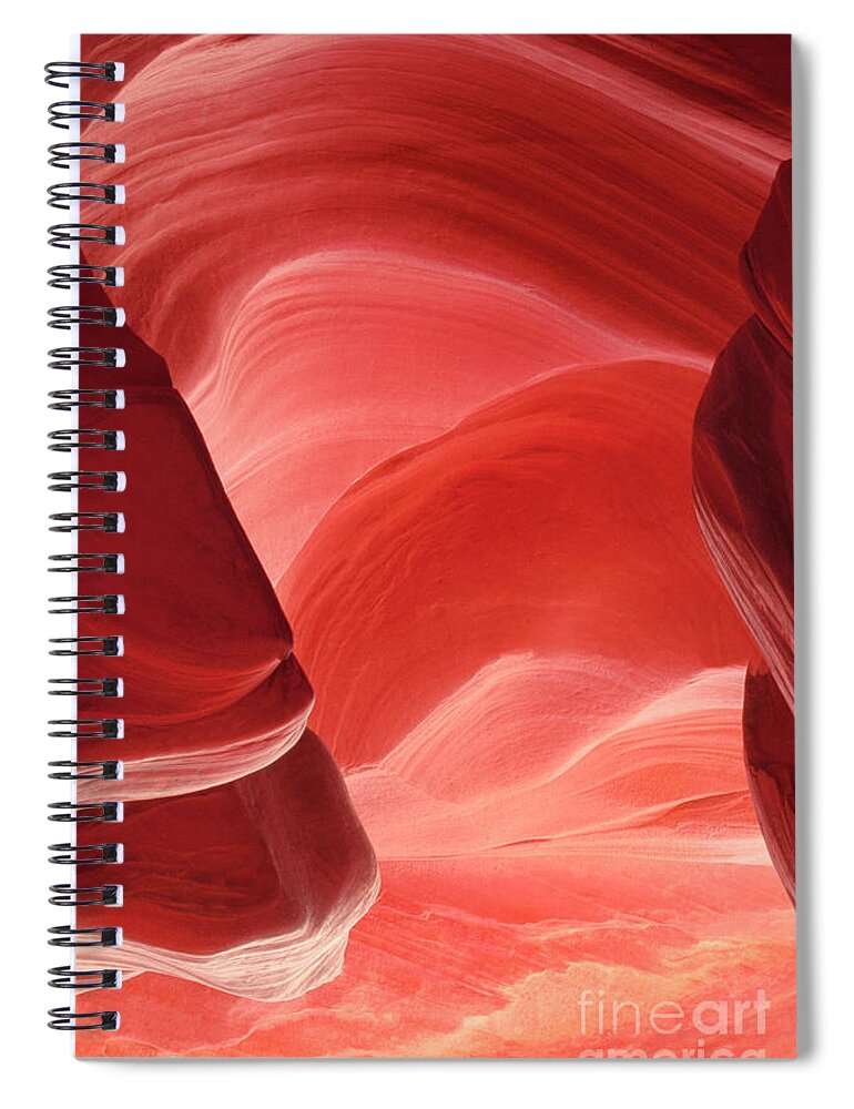 Dave Welling Spiral Notebook featuring the photograph Pink Sandstone Detail Lower Antelope Slot Canyon Arizona by Dave Welling