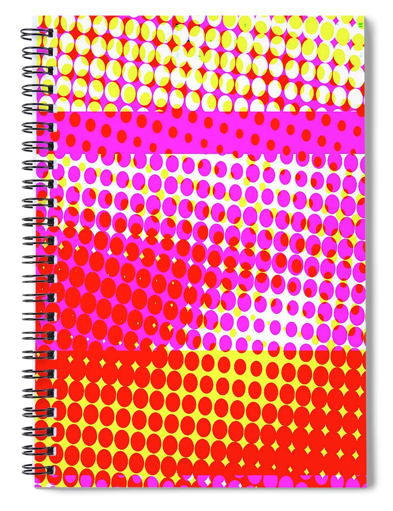 Pink Spiral Notebook featuring the digital art Pink Stripe Pattern by Melinda Firestone-White