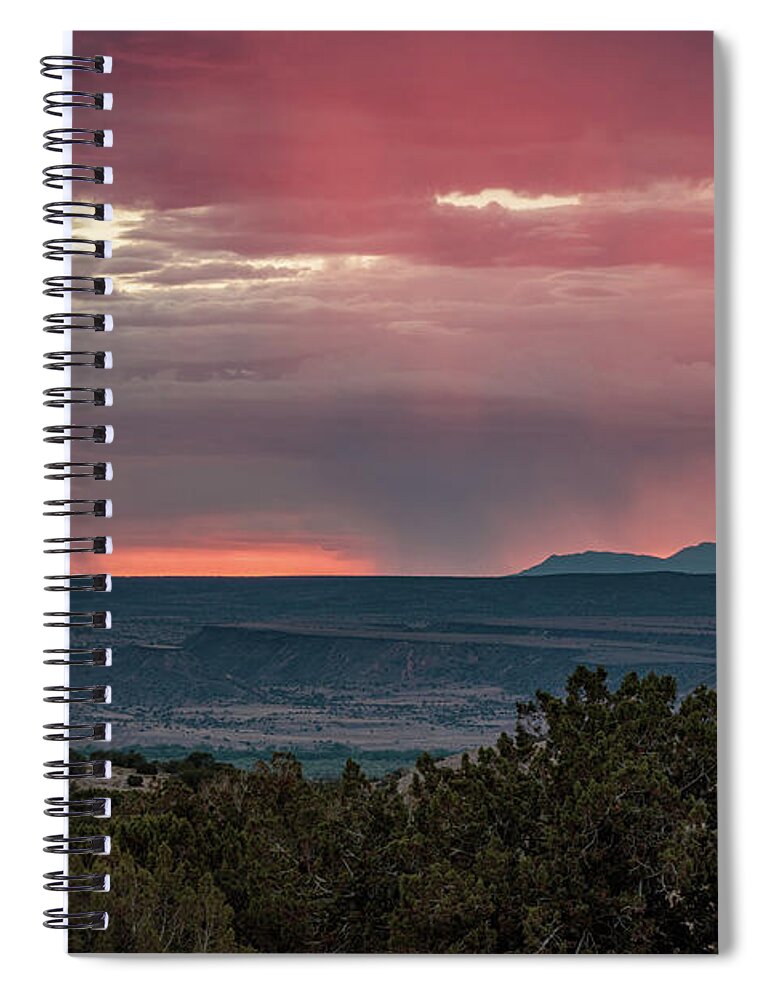 Sky Spiral Notebook featuring the photograph Pink Virga by Seth Betterly