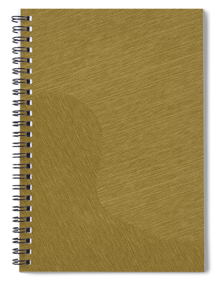 Design Spiral Notebook featuring the digital art Pinstripe Abstract - Gold by Leslie Montgomery