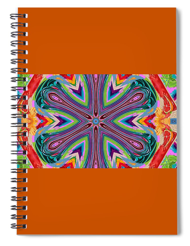 Digital Spiral Notebook featuring the digital art Pinwheel Salad by Ronald Mills