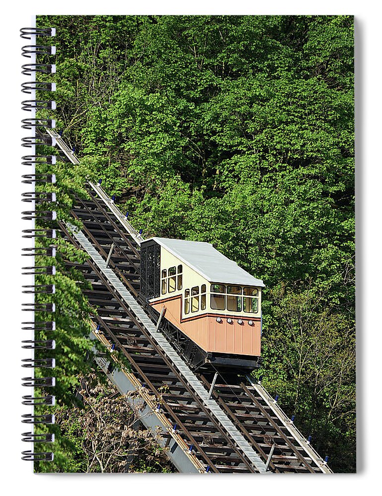 Richard Reeve Spiral Notebook featuring the photograph Pittsburgh - Monongahela Incline by Richard Reeve