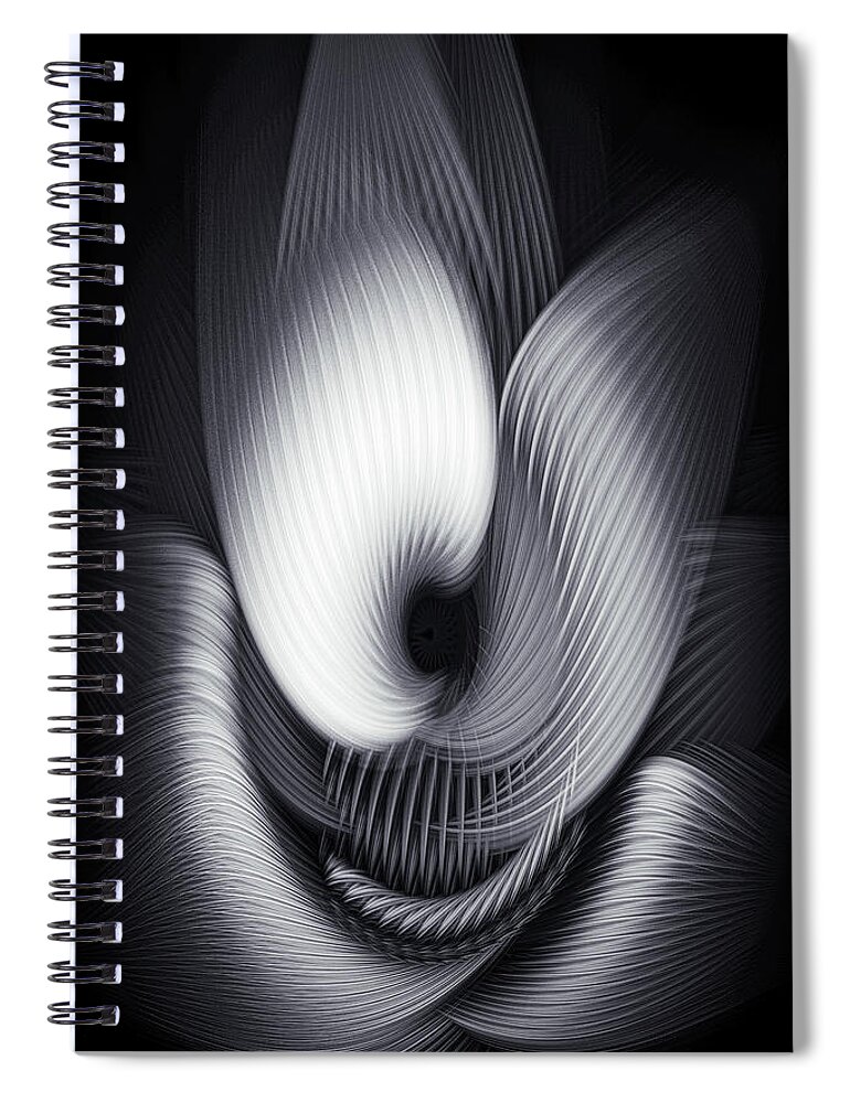 Abstract Spiral Notebook featuring the photograph Pixels Trinity 181 by Philippe Sainte-Laudy