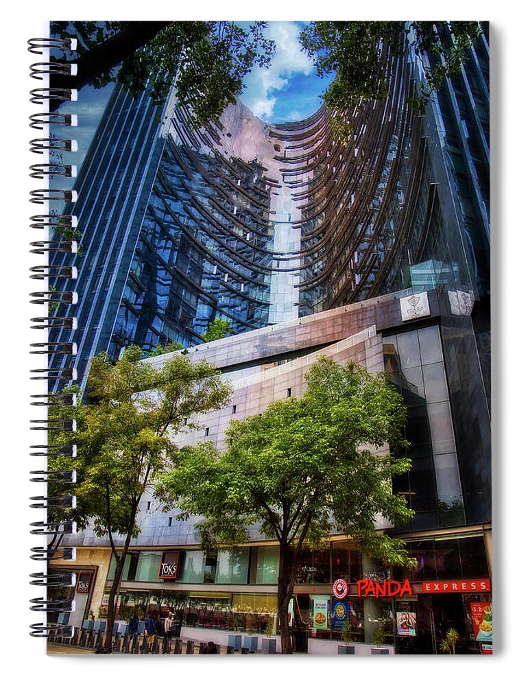 Building Spiral Notebook featuring the photograph Plaza de la Reforma CDMX by Micah Offman