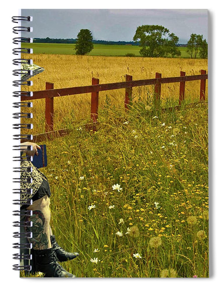 Pleasure Reading Spiral Notebook featuring the photograph Pleasure Reading by Edward Shmunes