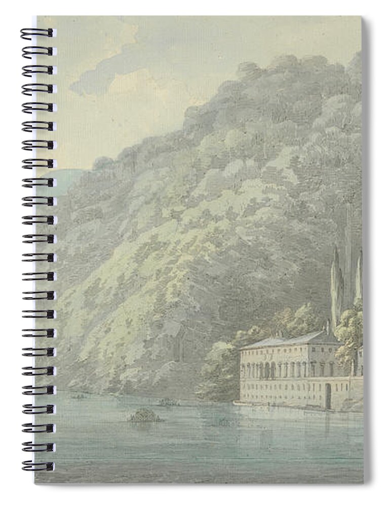 18th Century Art Spiral Notebook featuring the drawing Pliny's Villa, belonging to the Marquis Canarizi near Como by John Webber