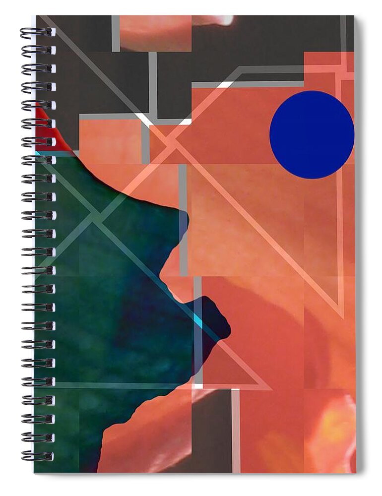 Abstract Spiral Notebook featuring the digital art Plots of Land by Jeremiah Ray