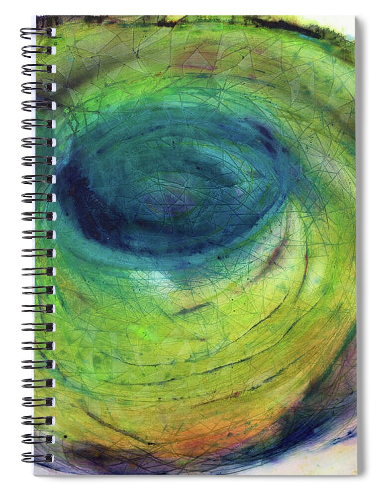  Spiral Notebook featuring the painting 'Plum p' by Petra Rau