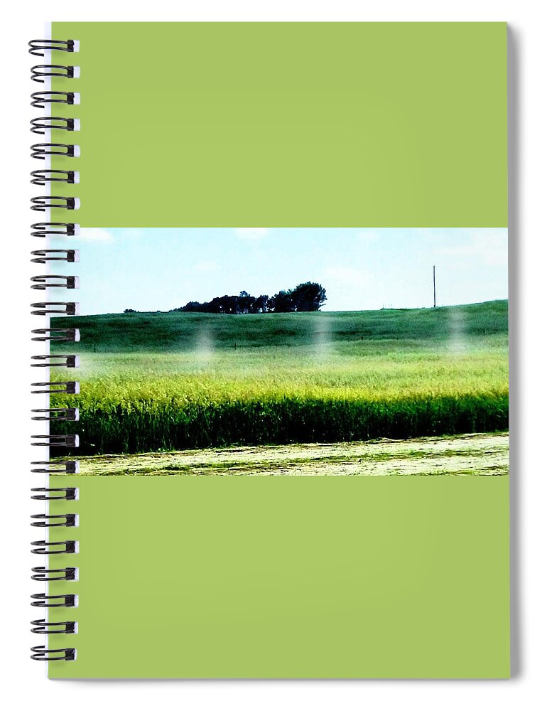 Pollen Spiral Notebook featuring the digital art Pollen Field of Ghostly Impressions by Delynn Addams