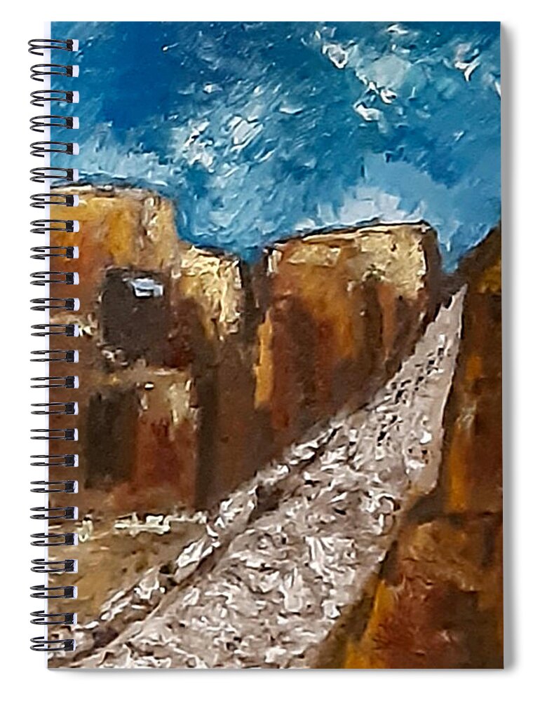 Italy Spiral Notebook featuring the painting Pompeii Avenue by Clyde J Kell