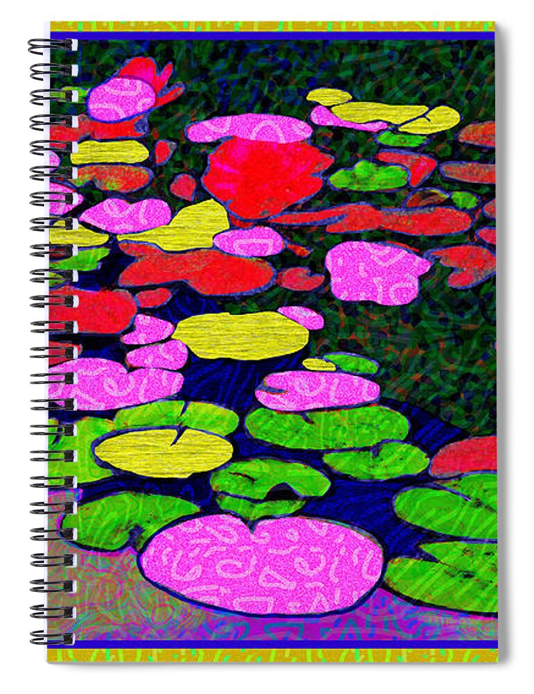 Lily Pads Spiral Notebook featuring the digital art Pond Life by Rod Whyte