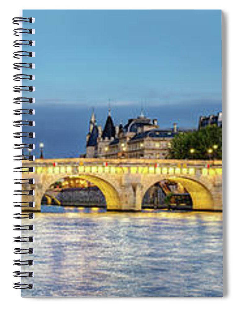 Pont Neuf Paris Spiral Notebook featuring the photograph Pont Neuf Paris 02 by Weston Westmoreland