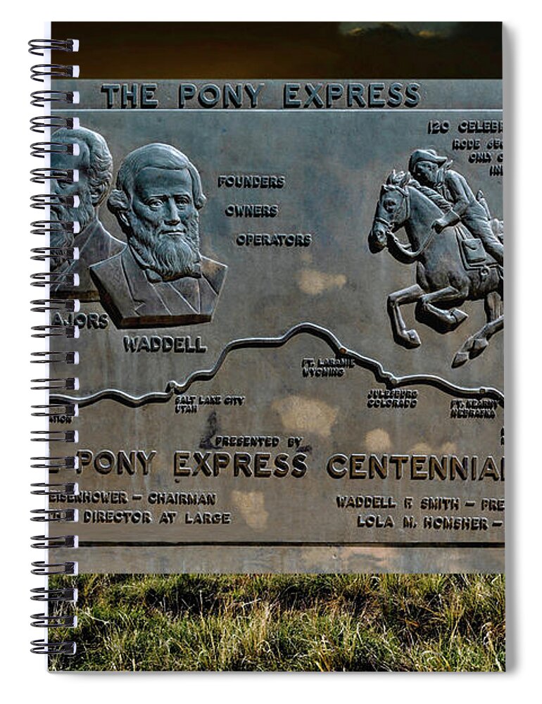 Jon Burch Spiral Notebook featuring the photograph Pony Express Route by Jon Burch Photography