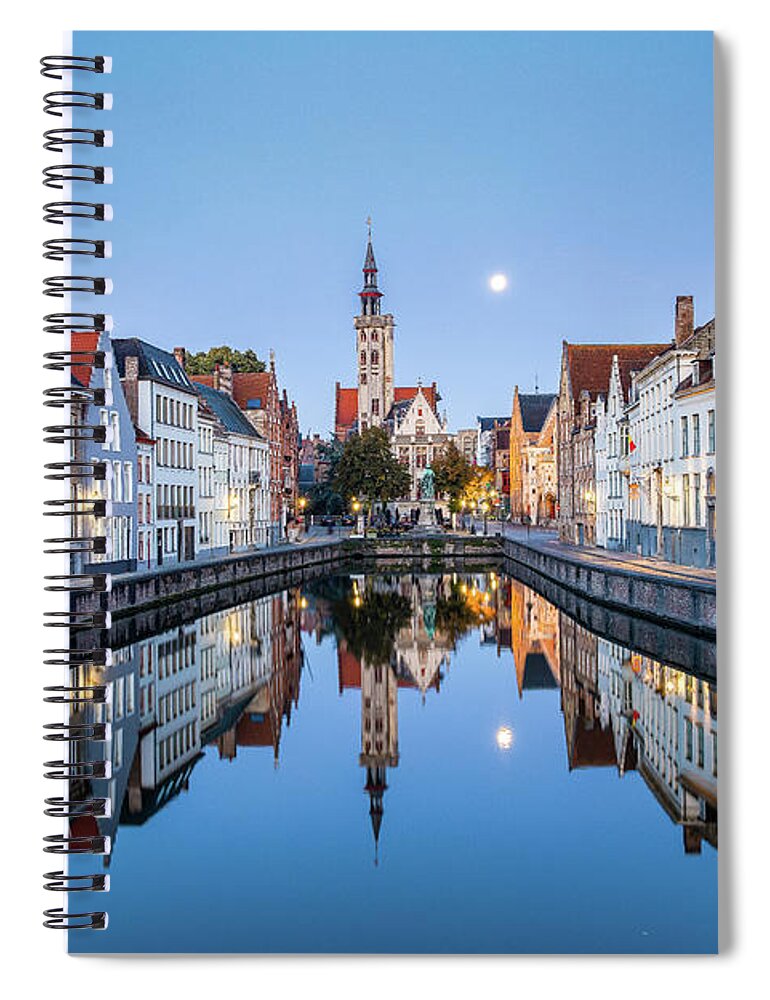 Photosbymch Spiral Notebook featuring the photograph Poortersloge over Canal Spiegelrei by M C Hood
