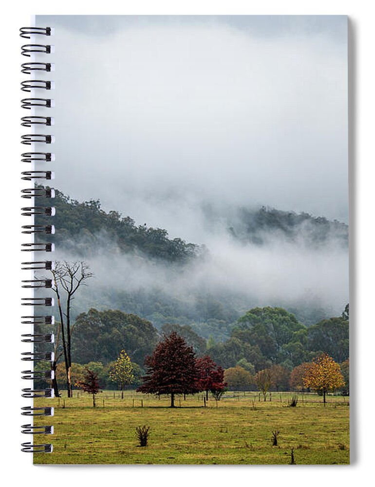 Fog Spiral Notebook featuring the photograph Porpunkah Fog by Vicki Walsh