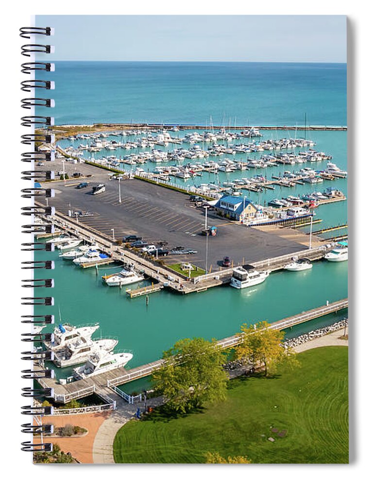 Marina Spiral Notebook featuring the photograph Port Washington Marina Oct 5 2022 by James Meyer