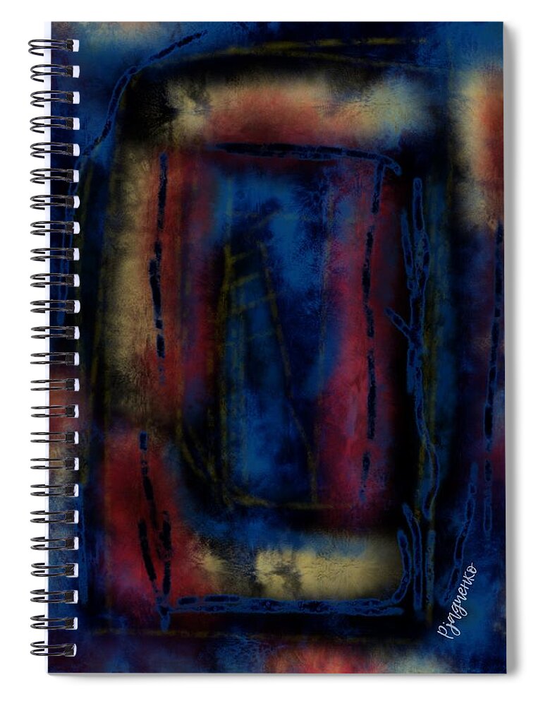 Portal Spiral Notebook featuring the digital art Portal #23 by Ljev Rjadcenko