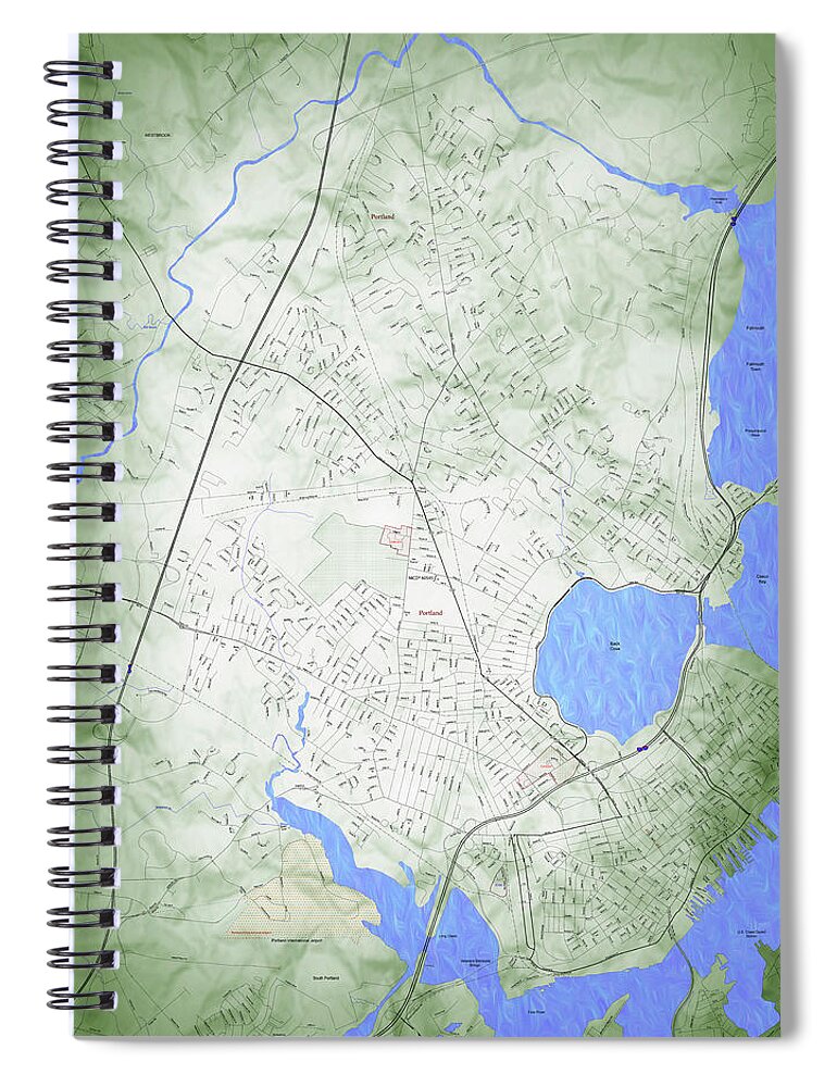 Portland Spiral Notebook featuring the photograph Portland, Maine by George Robinson