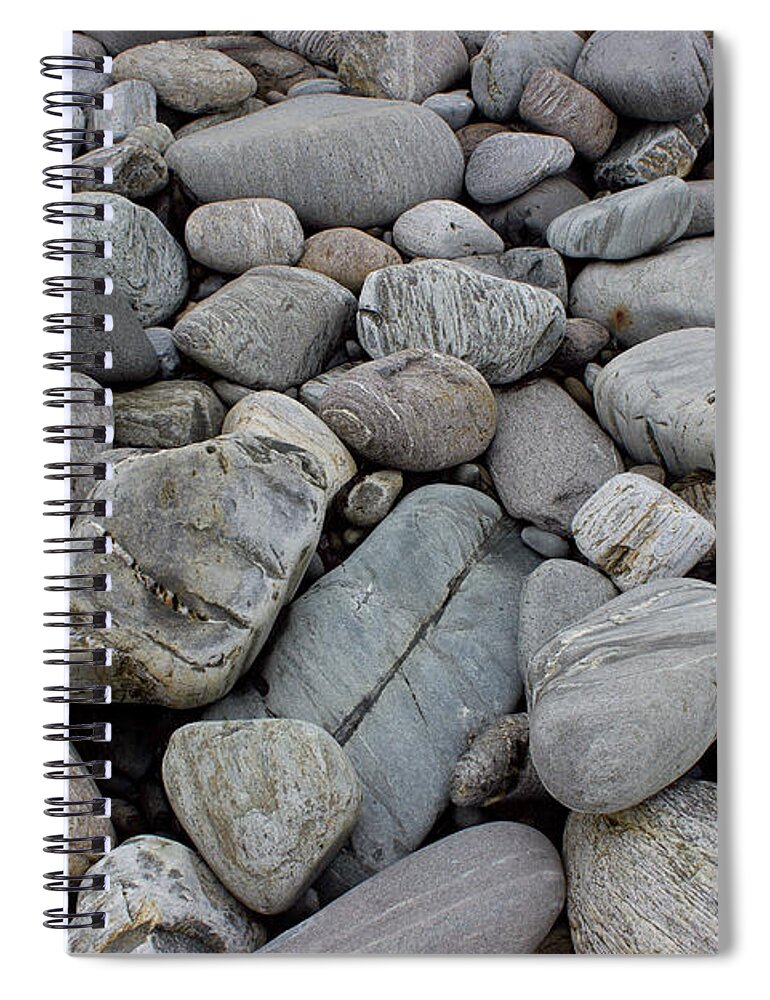 Spiral Notebook featuring the pyrography Portland rocks by Annamaria Frost