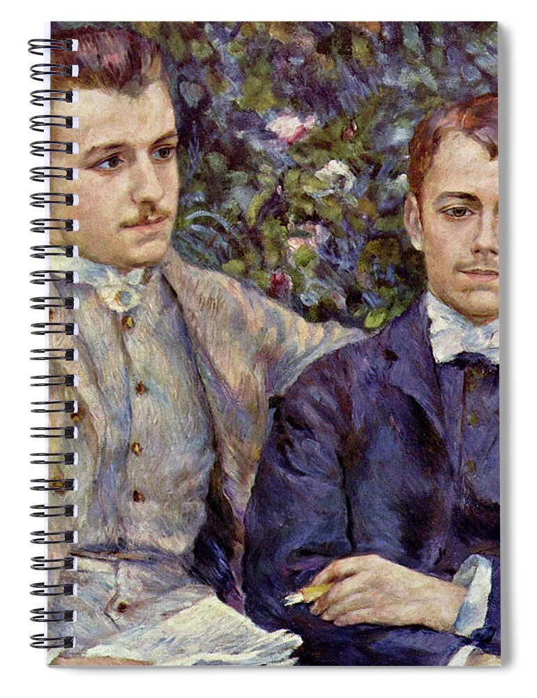 Pierre Spiral Notebook featuring the painting Portrait of Charles and Georges by Pierre Auguste Renoir