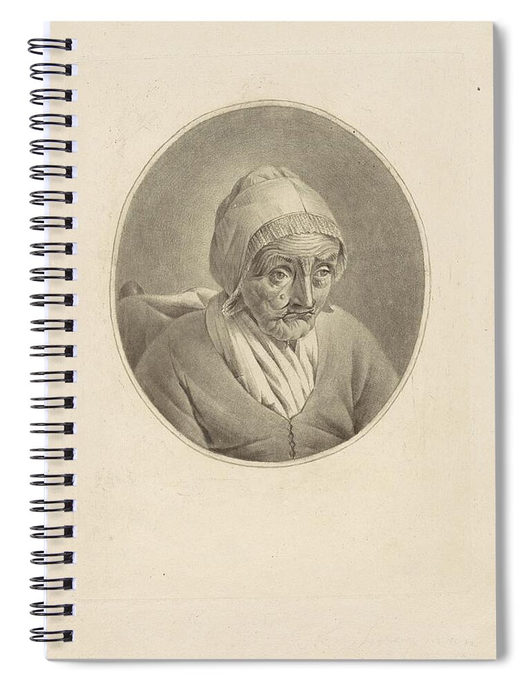 Vintage Spiral Notebook featuring the painting Portrait of Elizabeth Frolike, Hendrik Schwegman, 1810 by MotionAge Designs