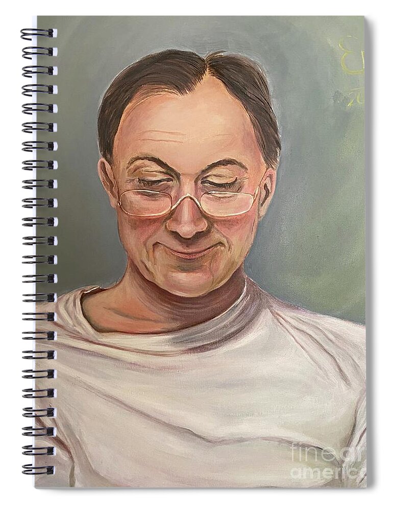 Portrait Spiral Notebook featuring the painting Portrait of my Habby by Ella Boughton