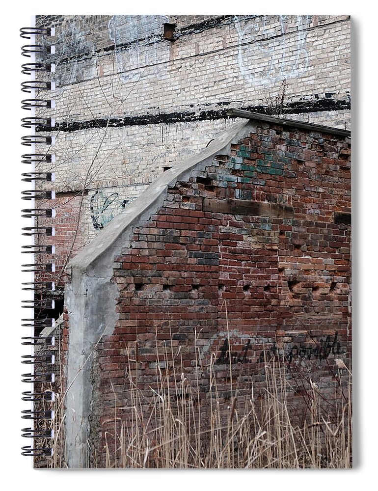 Decay Spiral Notebook featuring the photograph Possible by Kreddible Trout