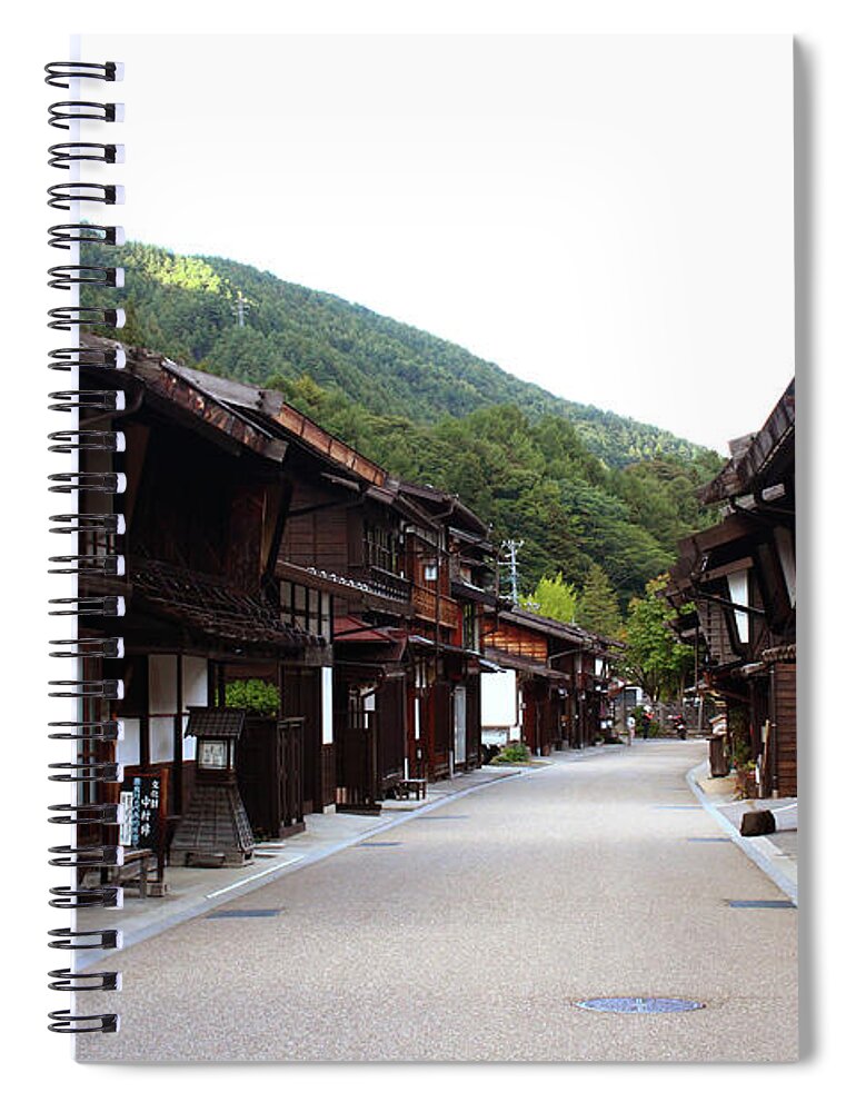 Post Town Spiral Notebook featuring the photograph Post town by Kaoru Shimada