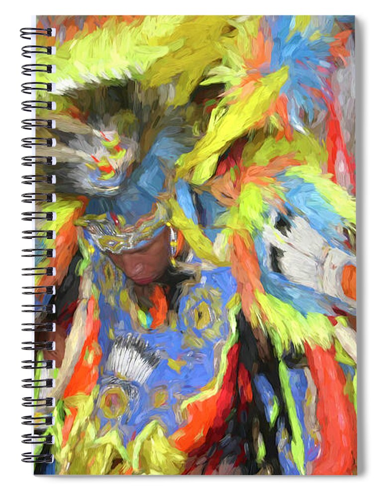 Indian Spiral Notebook featuring the photograph Pow Wow Colors by Wayne King