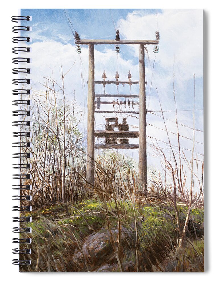 Power Of Spring Spiral Notebook featuring the painting Power of Spring by Hans Egil Saele