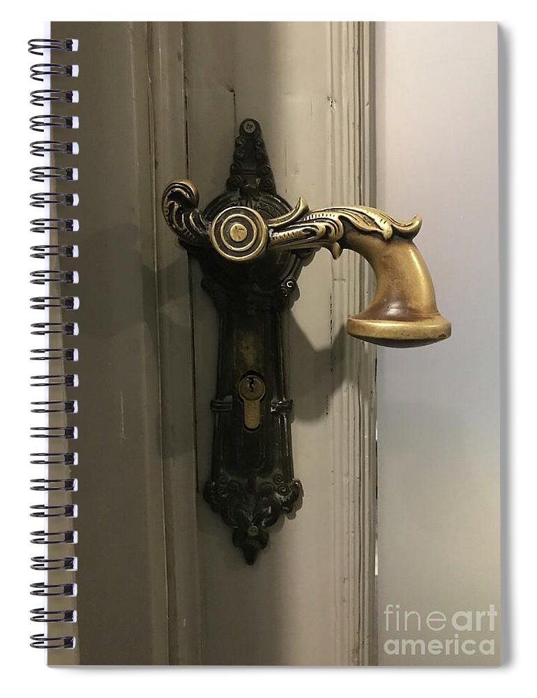 Easter European Doorknob Spiral Notebook featuring the photograph Poznan2019-2 by Mary Kobet
