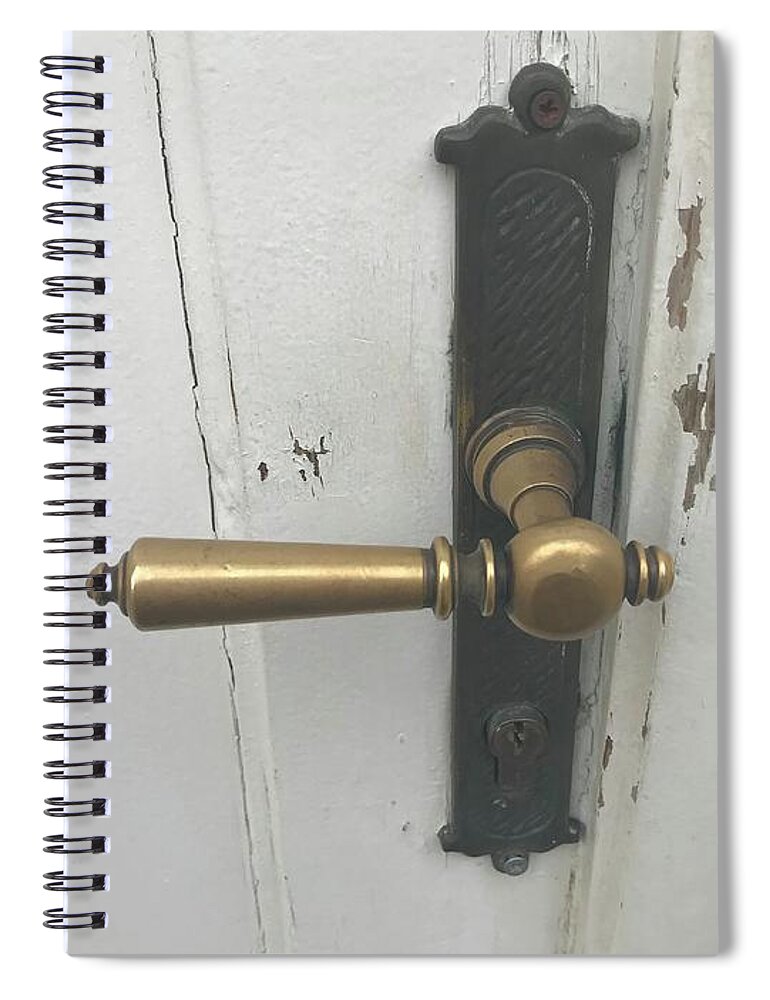Eastern European Doorknobs Spiral Notebook featuring the photograph Poznan2019 by Mary Kobet
