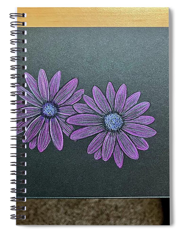  Spiral Notebook featuring the digital art Practice Colored Pencil by Donna Mibus