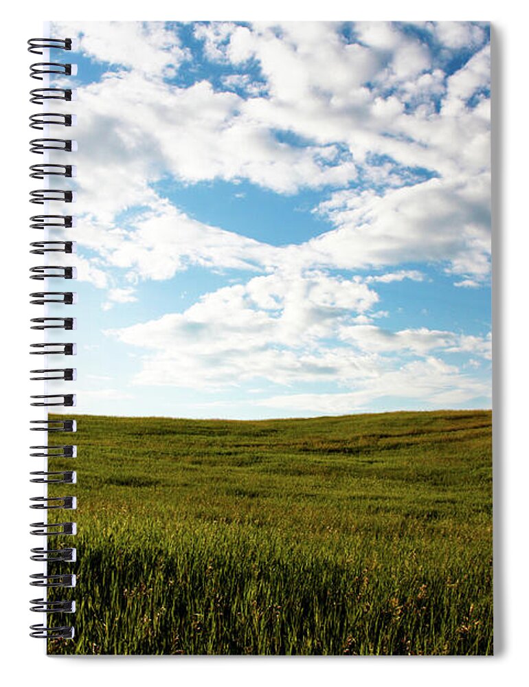 Calgary Spiral Notebook featuring the photograph Prairie Field by Wilko van de Kamp Fine Photo Art