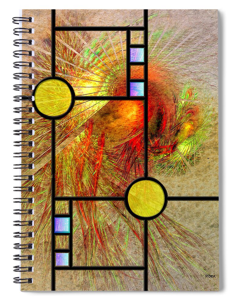 Prairie View Spiral Notebook featuring the digital art Prairie View by Studio B Prints