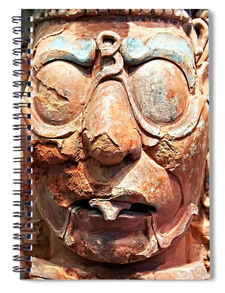 Maya Spiral Notebook featuring the photograph Pre-Columbian eye glasses, Palenque, Mexico by Tatiana Travelways