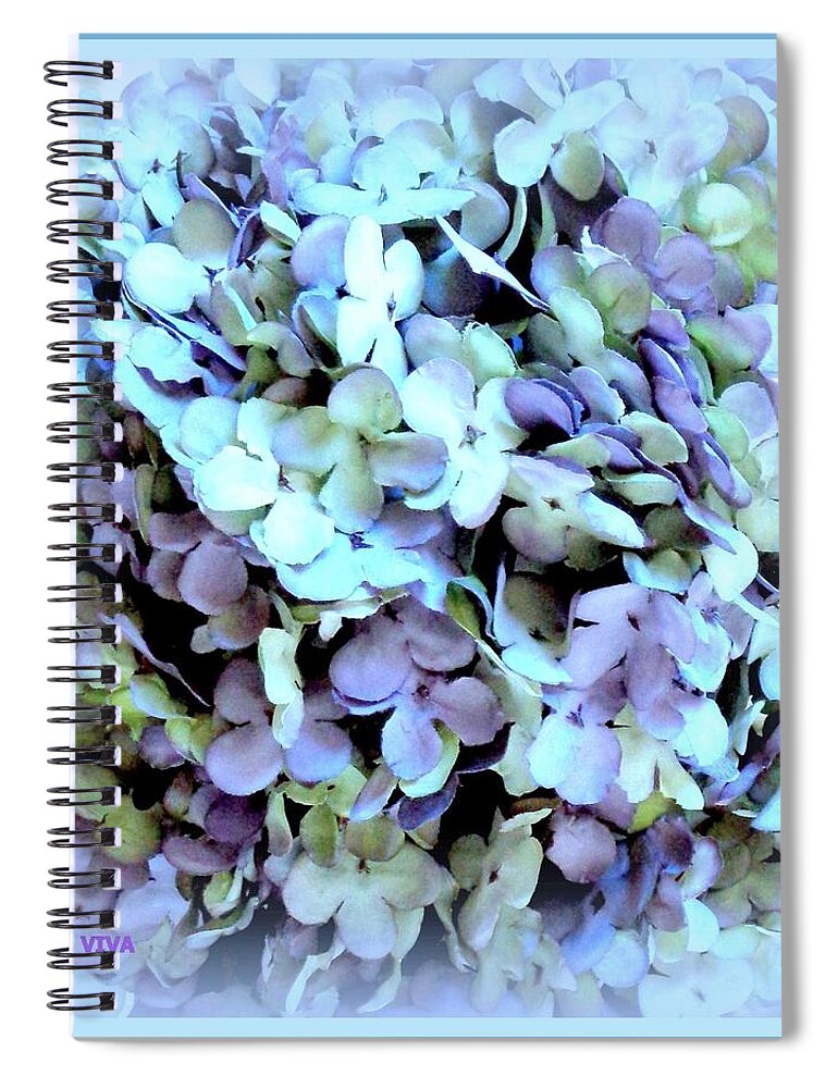 Petals Spiral Notebook featuring the photograph Precious Petals  Blues by VIVA Anderson