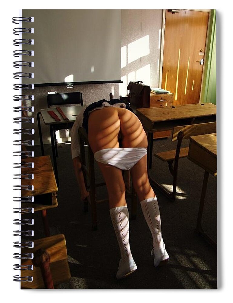 Bare Spiral Notebook featuring the photograph Presented for spanking by Asa Jones
