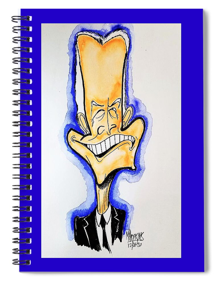 President Spiral Notebook featuring the drawing President Biden by Michael Hopkins