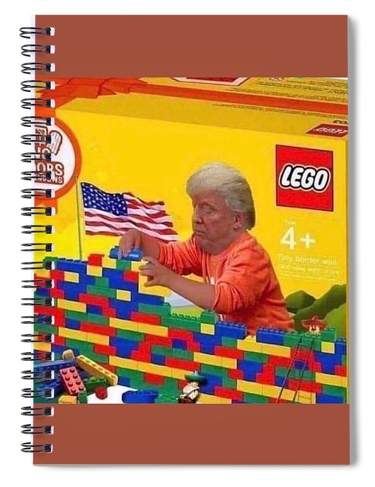 Gummi I navnet færdig President Trump Lego Wall Spiral Notebook by Andrew Huisman - Fine Art  America